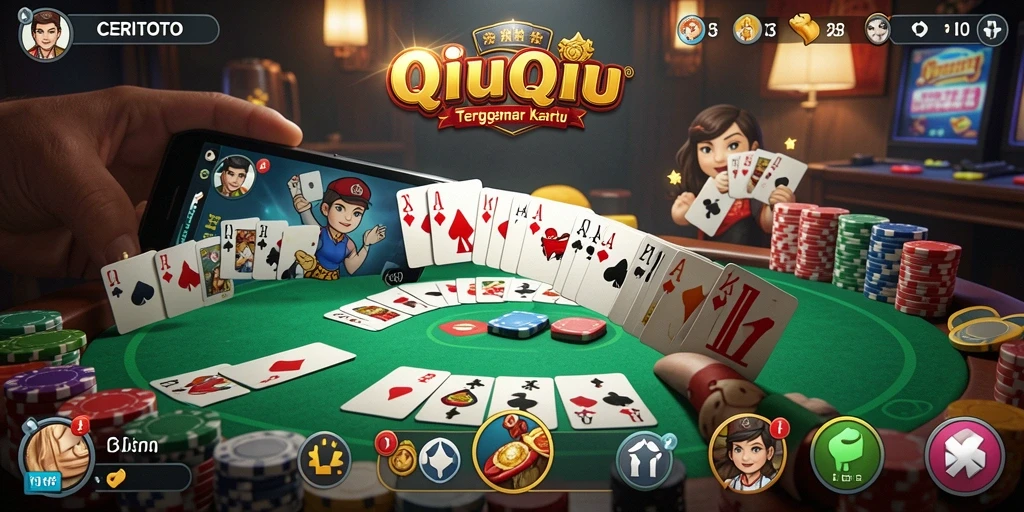 Screenshot dari gameplay QiuQiu yang mendebarkan di CERITOTO.