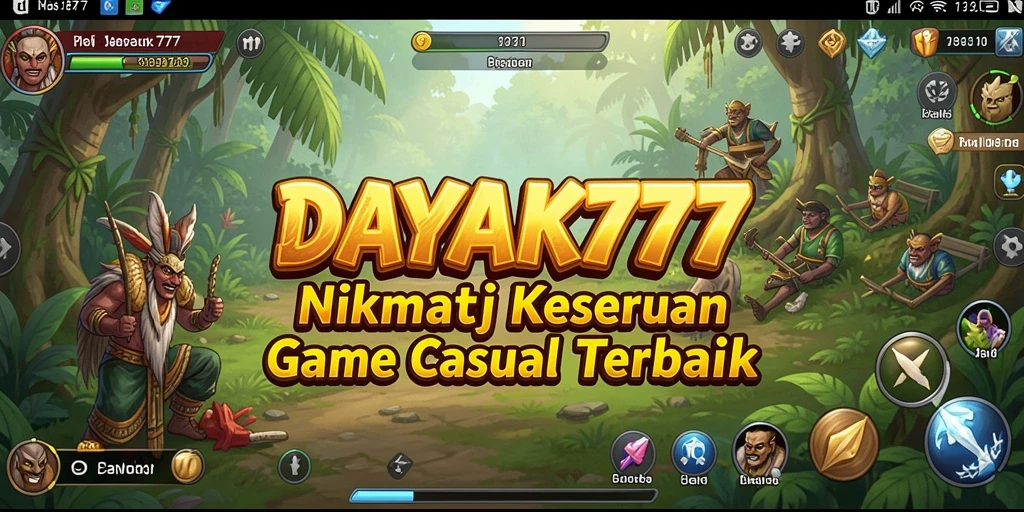 Screenshot utama DAYAK777 menunjukkan gameplay yang berwarna dan menarik.