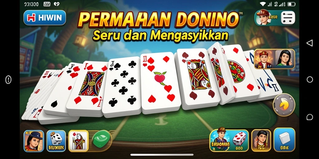 Screenshot gameplay HIWIN yang menampilkan serunya permainan Domino.
