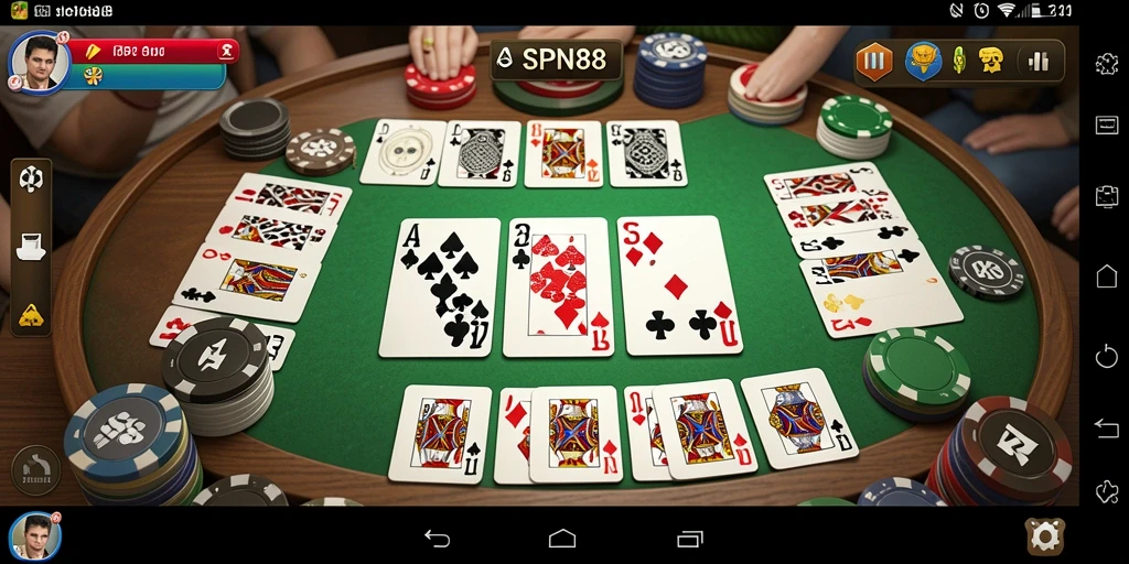 Tampilan gameplay Gaple yang seru di SPN88.
